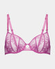 Sweetheart Underwire Bra in FUCHSIA PINK. Flat lay front view