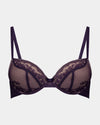 Madison Contour Bra in PURPLE VELVET. Flat lay front view