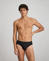 Bamboo Mens Brief in BLACK. Feature shot