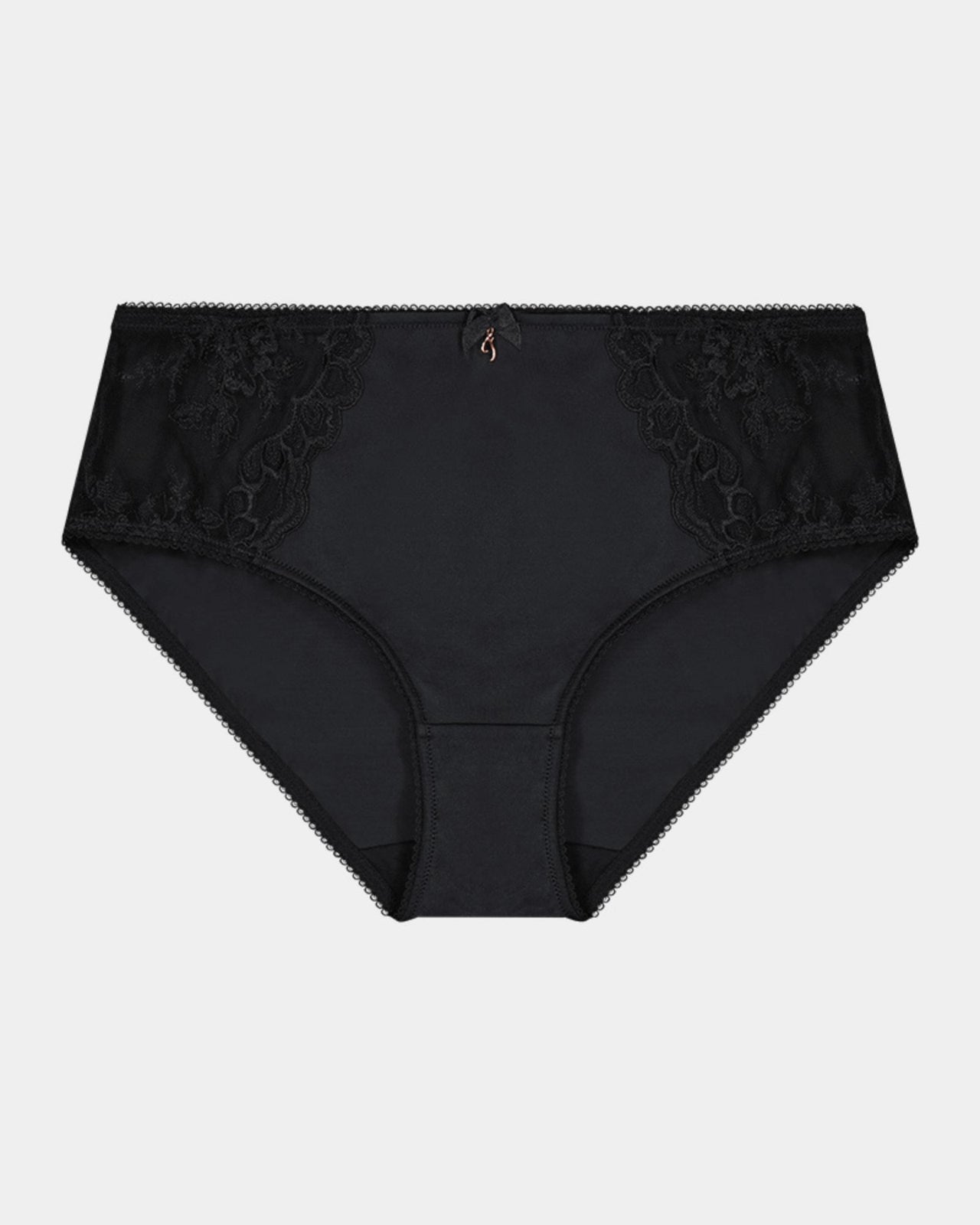 Mesmerise Midi in BLACK. Flat lay front view