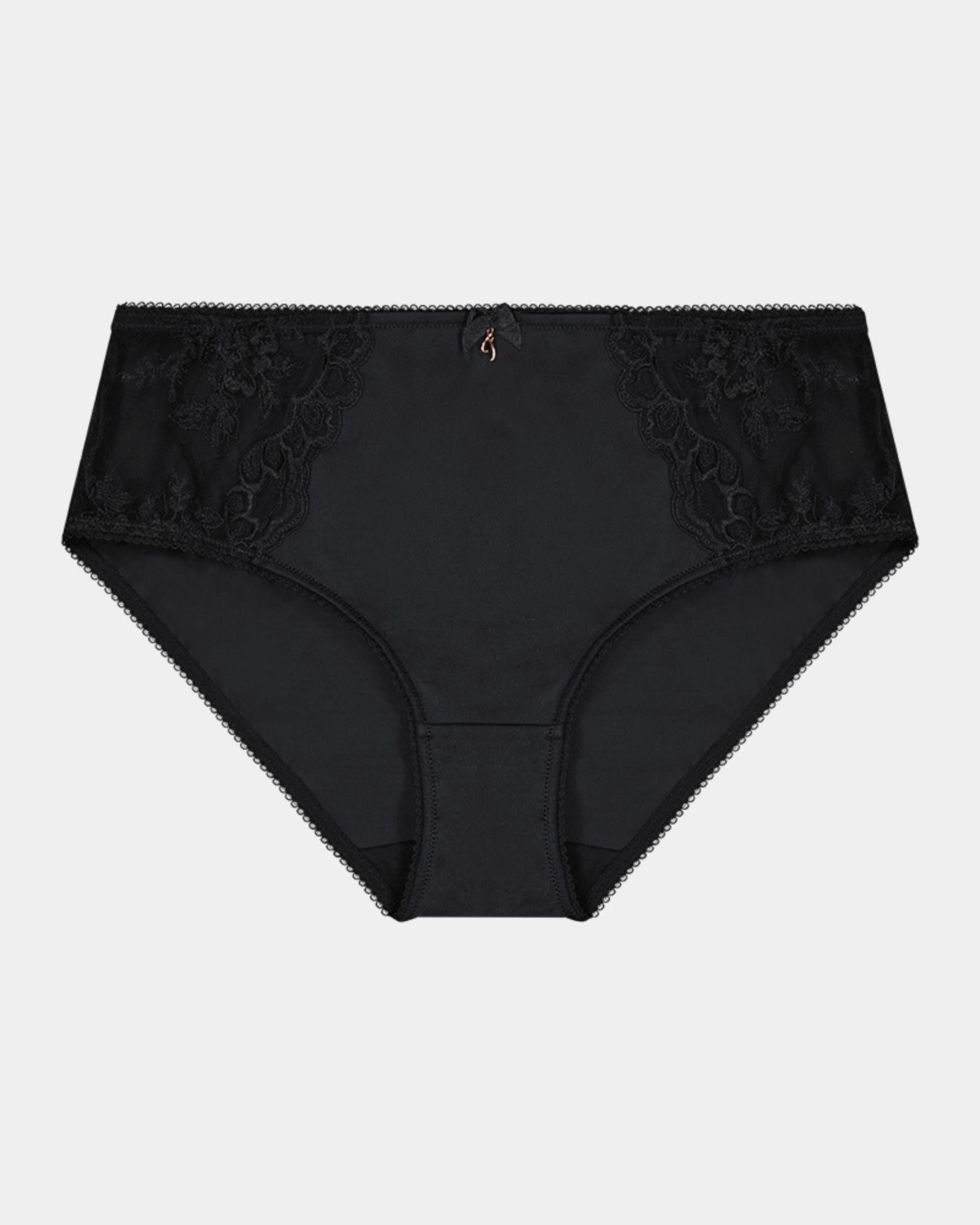 Mesmerise Midi in BLACK. Flat lay front view