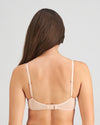 Model wears Embrace Contour Bra in LATTE. On body back view