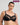 Model wears Coral Underwire Bra in BLACK. On body front view