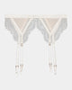 Una Elegance Suspender in SUGAR. Flat lay front view