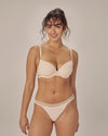 Stripe Elastic & Papertouch Push Up Bra in SILVER PEONY. Feature shot