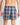 Model wears Lounge Boxer in BLUE WING TEAL CHECK. On body back view