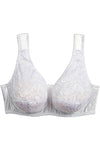 Charlotte Underwire Bra in WHITE. Flat lay front view