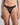 My Fit Lace Thong in BLACK. Flat lay back view