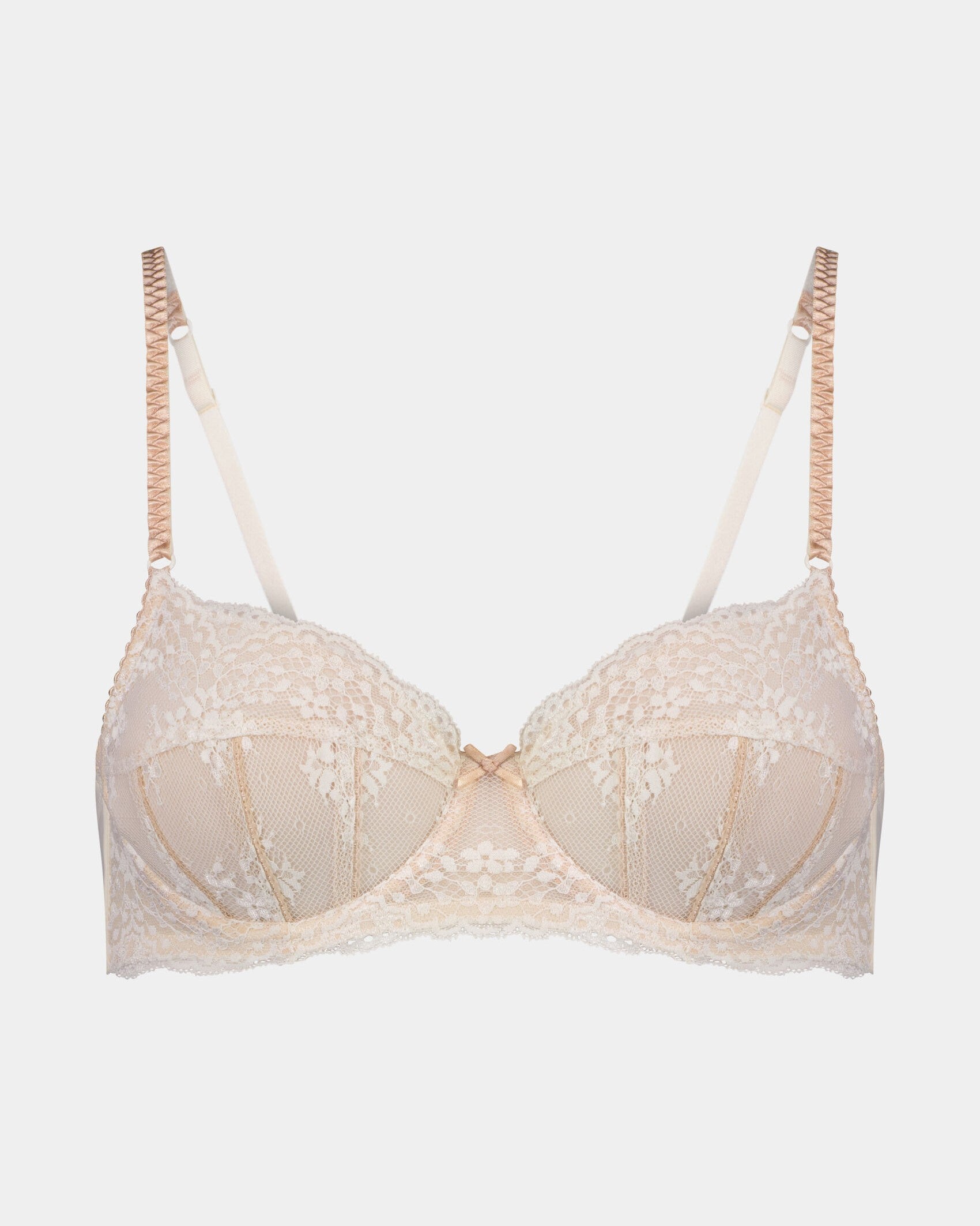 Sofia Underwire Bra in CAMEO. Flat lay front view
