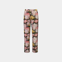 Aster Long PJ Pant in HYDRANGEA PRINT. Flat lay front view