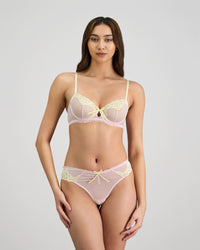 Dreamer Underwire Bra in PALE LILAC. Flat lay back view