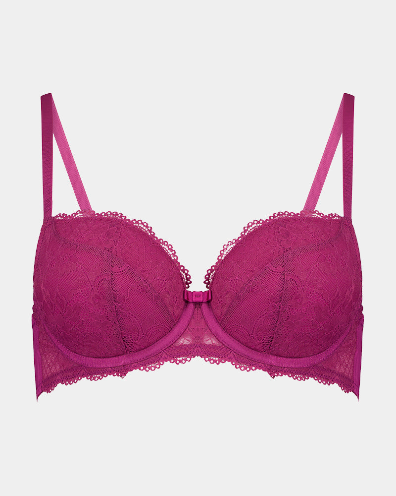 Legacy Contour Bra in BEAUJOLAIS. Flat lay front view