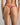 Model wears Niara Thong in JESTER RED. On body back view