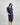 Model wears Belle Bamboo Nightie in EVENING BLUE. On body front view