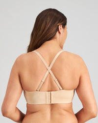 Bendon Bare Non Padded Strapless Bra in LATTE. Flat lay back view