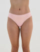 Model wears Stretch Cotton Bikini in ICY PINK. On body front view