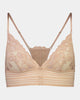 Captivate Me Bralette in NUDE INTIME. Flat lay front view