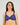 Model wears Perfect Lines Contour Bra in BLUE RIBBON. On body front view