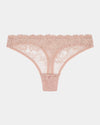 All Lacey Thong in LATTE. Flat lay front view