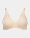 Comfit Collection Wire Free Front Opening Bra in LATTE. Flat lay front view