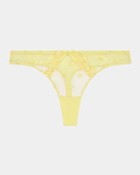 Sunlit Thong in LEMON MERINGUE. Flat lay front view