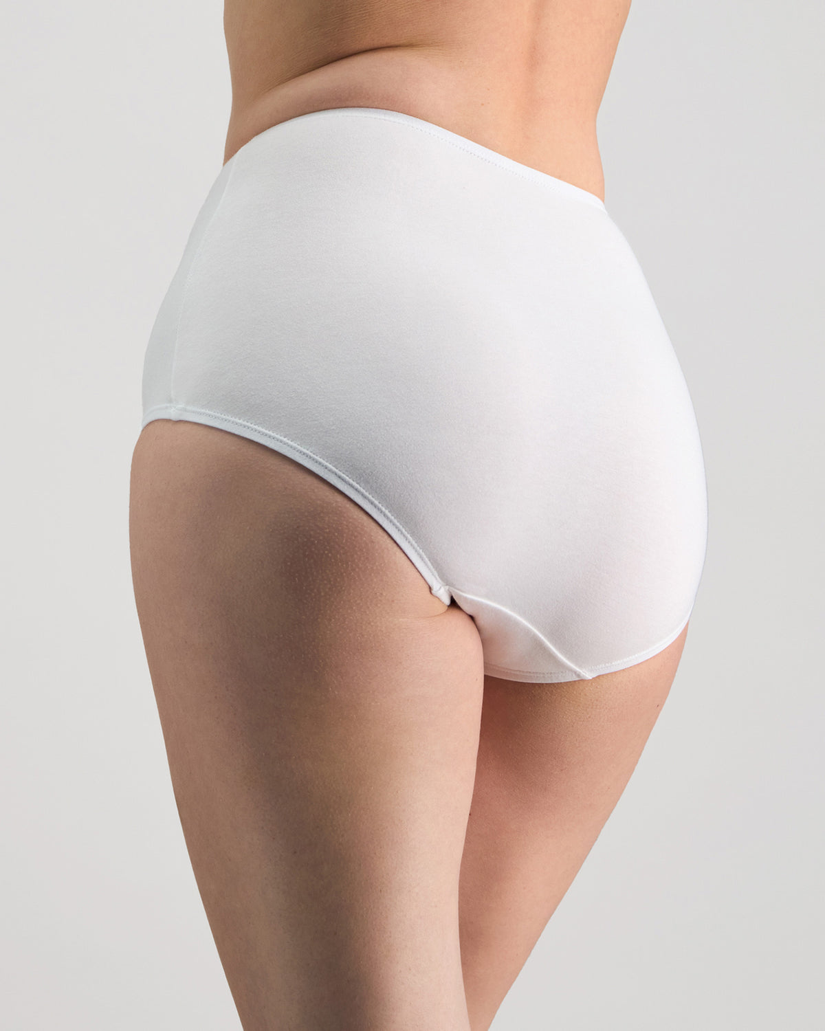 Freestyle Full Brief in WHITE. Flat lay back view