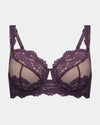 Nova Rosa Underwire Bra in PLUM PERFECT. Flat lay front view