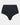 Bamboo Bodywear Thong in BLACK. Flat lay front view