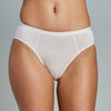 Model wears Body Cotton Bikini Twin Pack in RHUBARB/LINEN. On body front view
