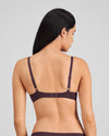 Model wears Hazel Contour Bra in PLUM PERFECT. On body back view