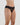 Model wears Lacey Bikini in BLACK. On body side view