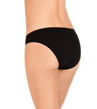 Model wears Freestyle Bikini in BLACK. On body back view