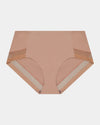 Comfit Collection Midi in MOCHA. Flat lay front view
