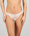 Model wears Dekota Devine Bikini in SUGAR. On body front view