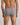 Model wears High Tech Cotton Mens Brief in GREY MARL. On body back view