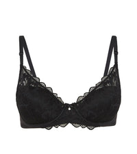 Embrace Contour Bra in BLACK. Flat lay front view