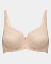 Laurel Underwire Bra in LATTE. Flat lay front view