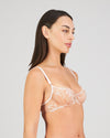 Model wears Eros Underwire Bra in SUGAR. On body back view