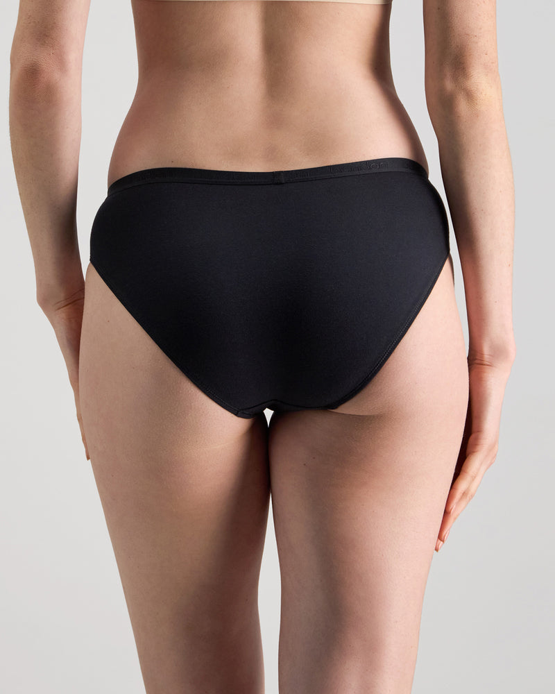 Body Cotton Bikini in BLACK. Flat lay back view