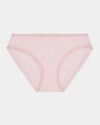 Stretch Cotton Bikini in ICY PINK. Flat lay front view