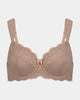 Twilight Express Underwire Bra in LATTE. Flat lay front view