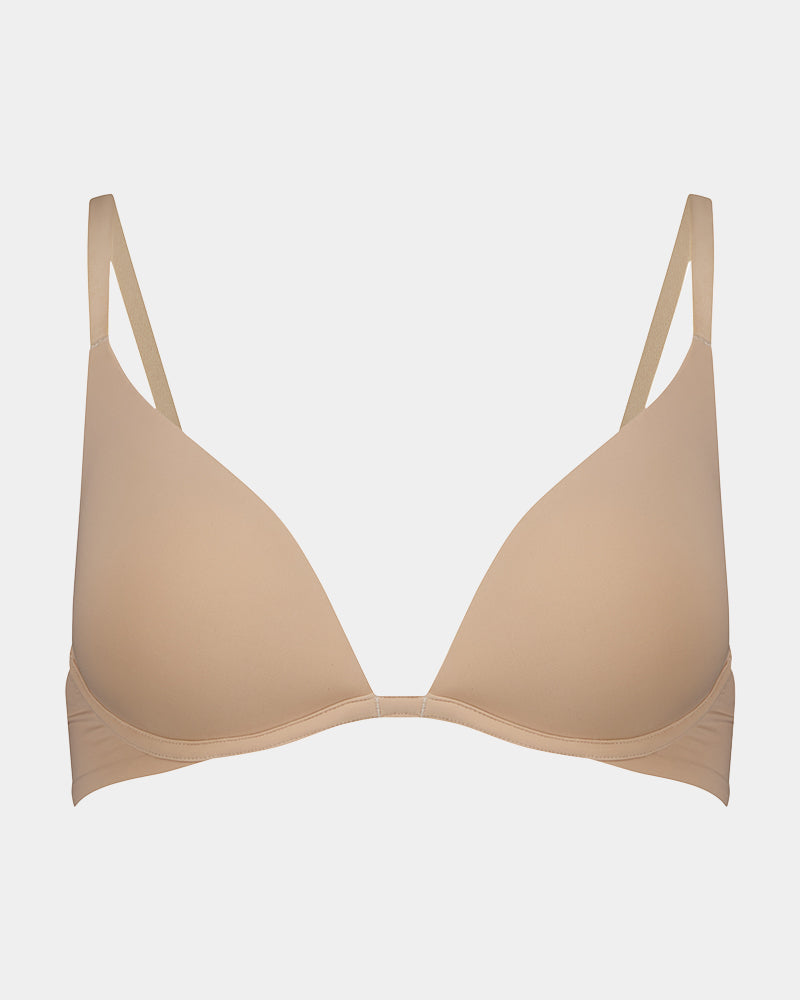 Bendon Essentials Contour Bra in LATTE. Flat lay front view