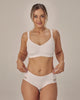 Comfit Collection Wire Free Bra in WHITE. Feature shot