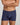 Cotton Stretch Mens Boxer Trunk in PEACOAT PINSTRIPE. Flat lay back view