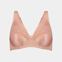 Clarissa Underwire Underwire Bra in CORAL CLOUD. Flat lay front view