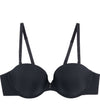 My Fit Smooth Strapless Bra in BLACK. Flat lay front view