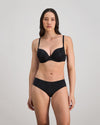My Fit Smooth Push Up Bra in BLACK. Feature shot