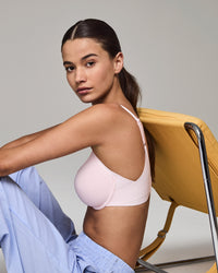 Flawless Form Contour Bra in ICY PINK. Flat lay back view