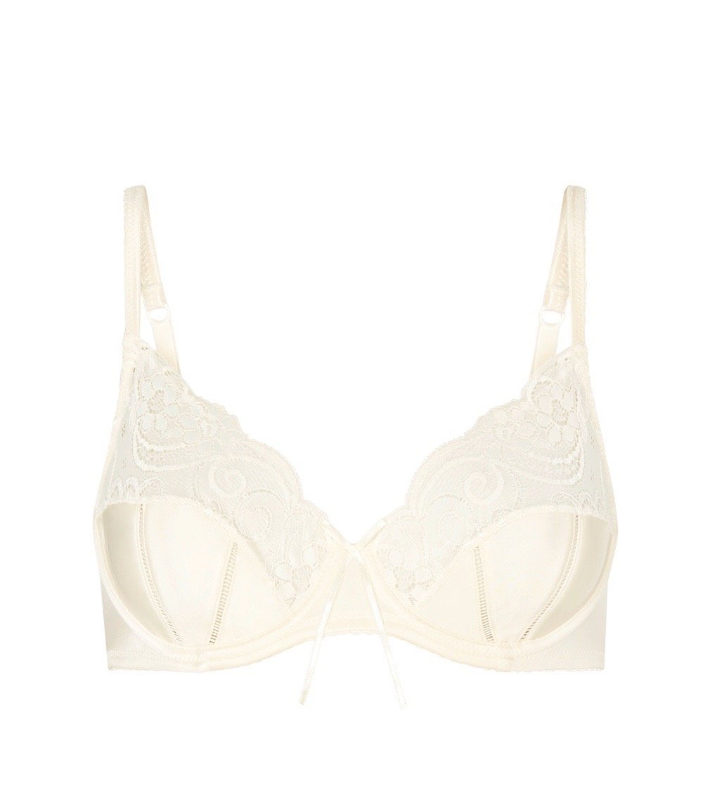 Iveta Underwire Bra in ANTIQUE WHITE. Flat lay front view