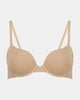 Bendon Essentials Push Up Bra in LATTE. Flat lay front view